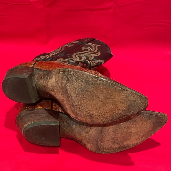 Vintage 1990s J Chisholm two tone cowboy boots - Picture 4 of 4